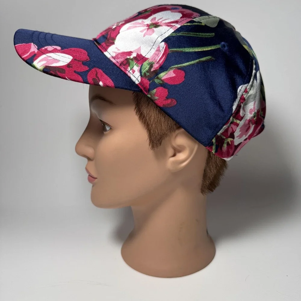 Marcus Adler New York Floral Baseball Cap One Size Navy Pink 100% Polyester